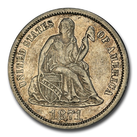 1871-CC Liberty Seated Dime XF-45 PCGS 1871-CC Liberty Seated Dime XF-45 PCGS