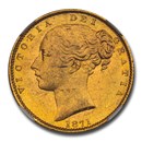 1871 Great Britain Gold Sovereign Victoria Shield MS-63+ NGC D29 1871 Great Britain Gold Sovereign Victoria Shield MS-63+ NGC D29