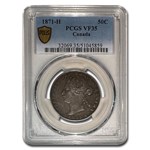 1871-H Canada Silver 50 Cents Victoria VF-35 PCGS