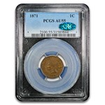 1871 Indian Head Cent AU-55 PCGS CAC (Brown)
