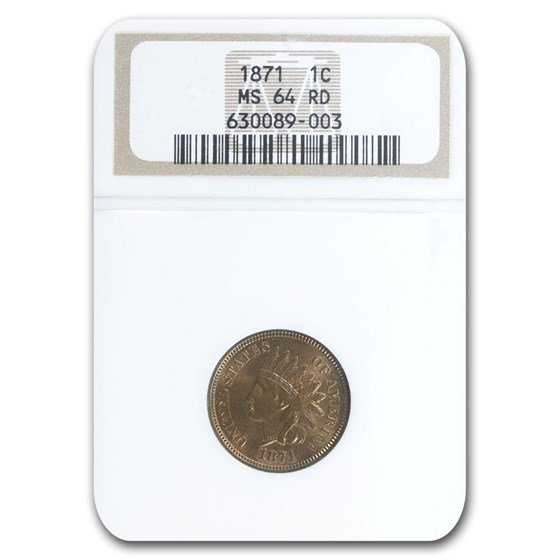 1871 Indian Head Cent MS-64 NGC (Red) 1871 Indian Head Cent MS-64 NGC (Red)