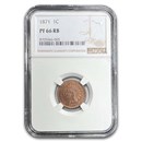 1871 Indian Head Cent PF-66 NGC (Red/Brown)