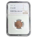 1871 Indian Head Cent PF-66 NGC (Red/Brown)