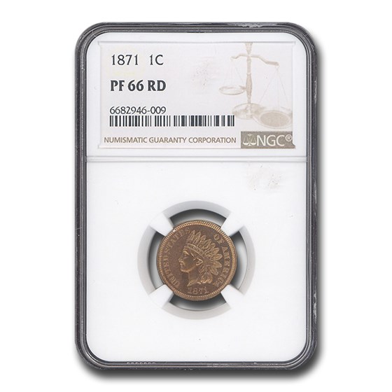 1871 Indian Head Cent PF-66 NGC (Red) 1871 Indian Head Cent PF-66 NGC (Red)