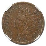 1871 Indian Head Cent VF-35 NGC (Brown)