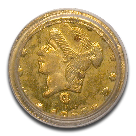 1871 Liberty Round 25 Cent Gold MS-64 PCGS (BG-838) 1871 Liberty Round 25 Cent Gold MS-64 PCGS (BG-838)