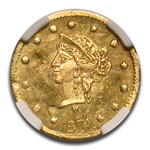 1871 Liberty Round 25 Cent Gold MS-65 NGC (PL, BG-857)