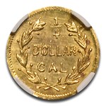 1871 Liberty Round 25 Cent Gold MS-65 NGC (PL, BG-857)