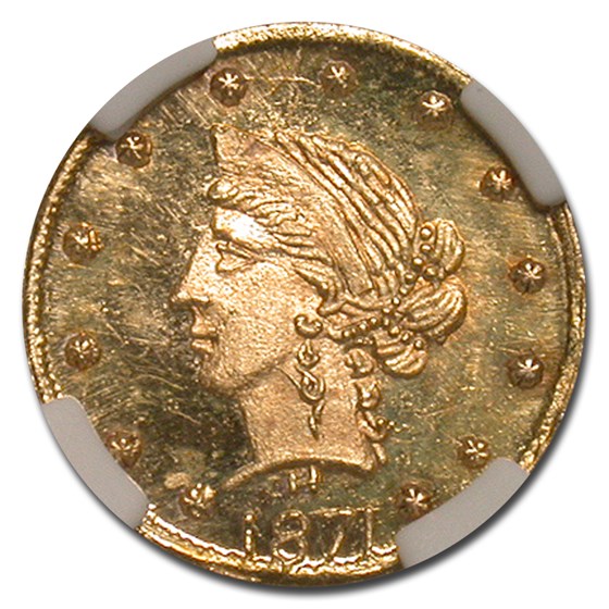 Buy 1871 Liberty Round 25 Cent Gold MS-65 NGC (PL, BG-860) | APMEX