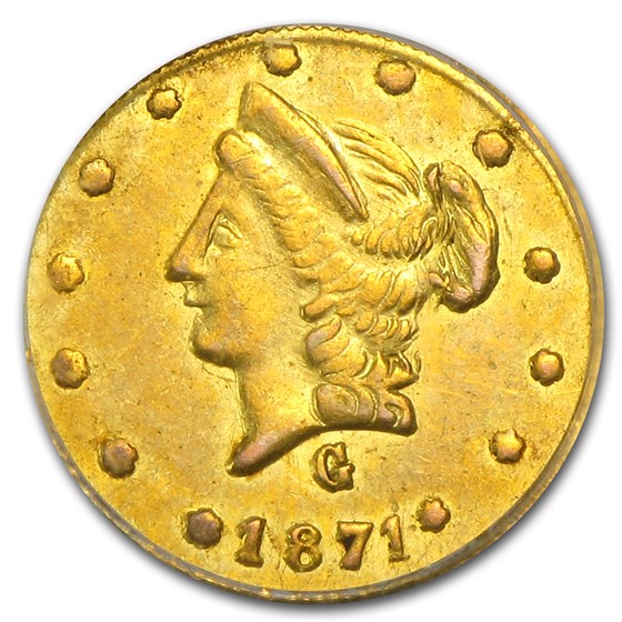Buy 1871 Liberty Round 50 Cent Gold AU-55 PCGS (BG-1026) | APMEX