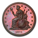 1871 Liberty Seated Dollar Pattern PR-66 PCGS (Brown, J-1147)