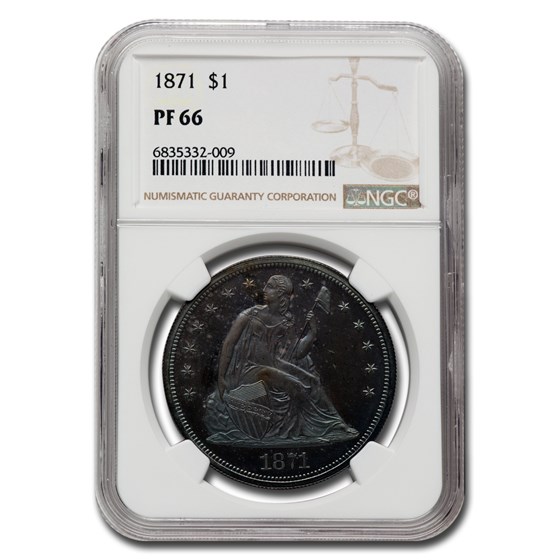 1871 Liberty Seated Dollar PF-66 NGC 1871 Liberty Seated Dollar PF-66 NGC