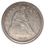 1871 Liberty Seated Dollar VF-20 PCGS
