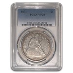 1871 Liberty Seated Dollar VF-20 PCGS