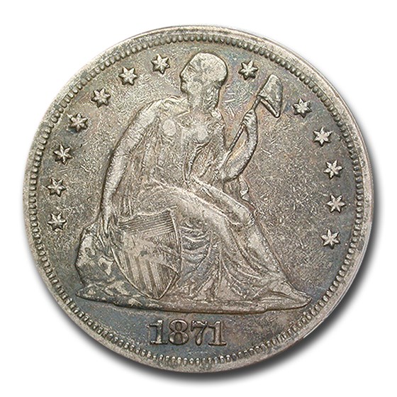 1871 Liberty Seated Dollar VF-30 PCGS 1871 Liberty Seated Dollar VF-30 PCGS