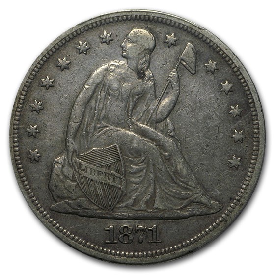 1871 Liberty Seated Dollar VF 1871 Liberty Seated Dollar VF