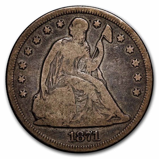 1871 Liberty Seated Dollar VG