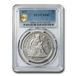 1871 Liberty Seated Dollar XF-45 PCGS