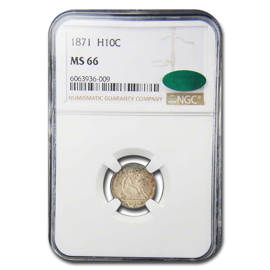 1871 Liberty Seated Half Dime MS-66 NGC CAC