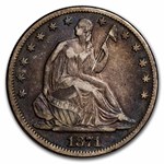 1871 Liberty Seated Half Dollar VF