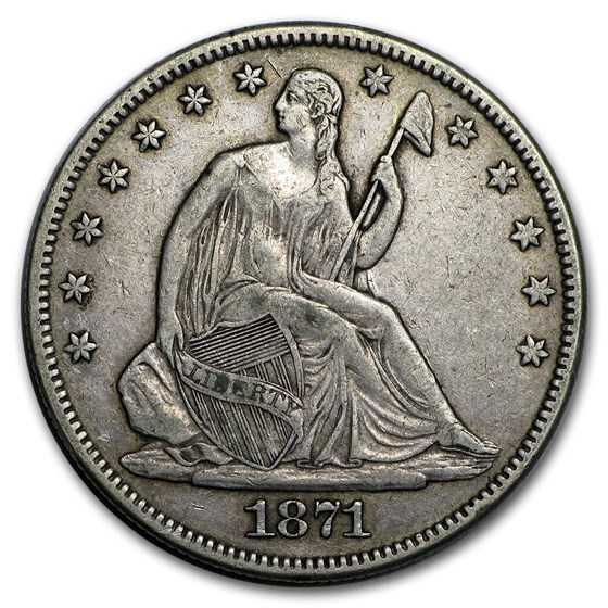 1871 Liberty Seated Half Dollar XF 1871 Liberty Seated Half Dollar XF