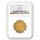 1871-S $10 Liberty Gold Eagle XF-45 NGC