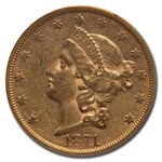 1871-S $20 Liberty Gold Double Eagle AU-53 PCGS CAC
