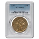 1871-S $20 Liberty Gold Double Eagle AU-53 PCGS