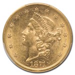 1871-S $20 Liberty Gold Double Eagle AU-58 PCGS