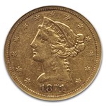 1871-S $5 Liberty Gold Half Eagle XF-40 NGC