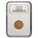 1871-S $5 Liberty Gold Half Eagle XF-40 NGC