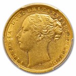 1871-S Australia Gold Sovereign Young Victoria AU-53 PCGS