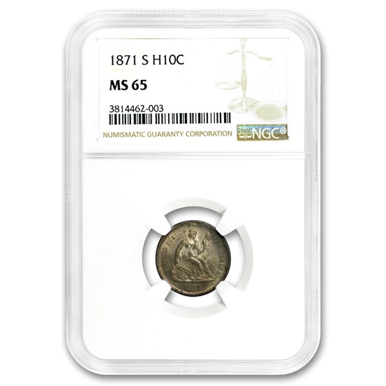 1871-S Liberty Seated Half Dime MS-65 NGC 1871-S Liberty Seated Half Dime MS-65 NGC