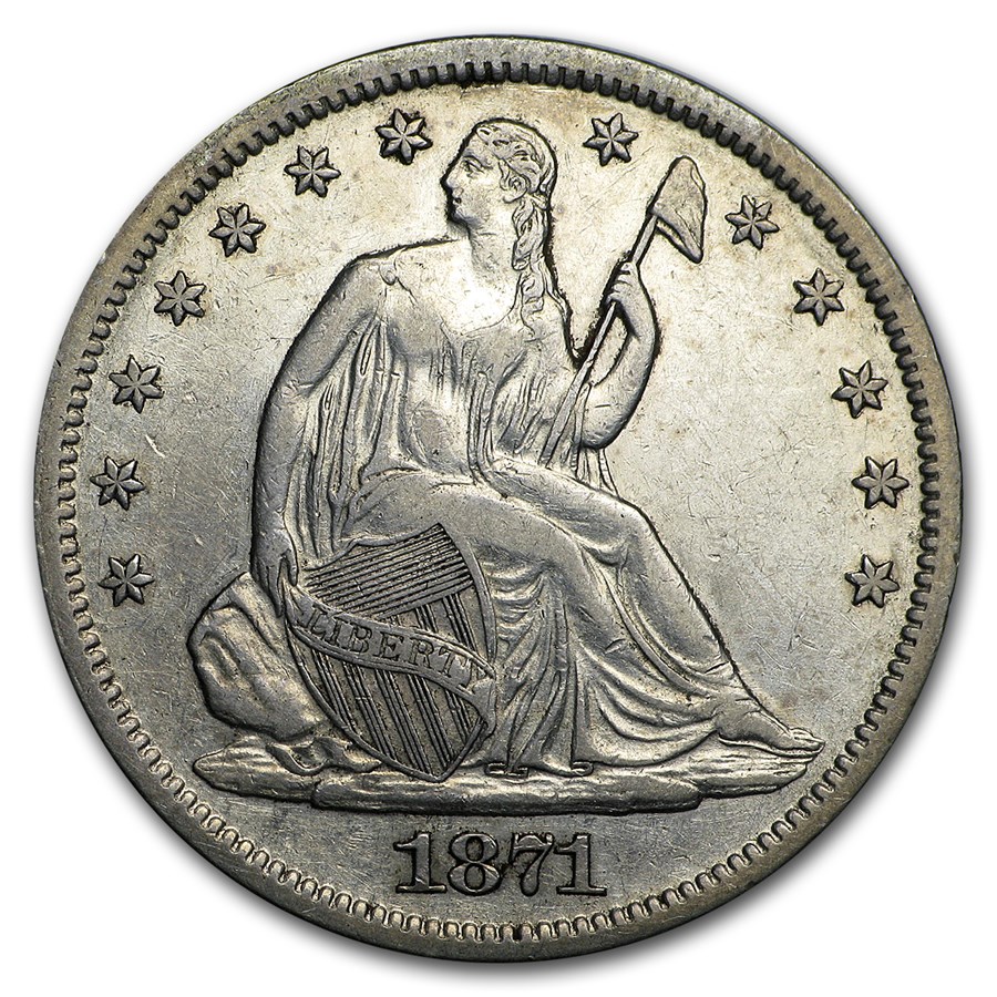Buy 1871 S Liberty Seated Half Dollar AU APMEX
