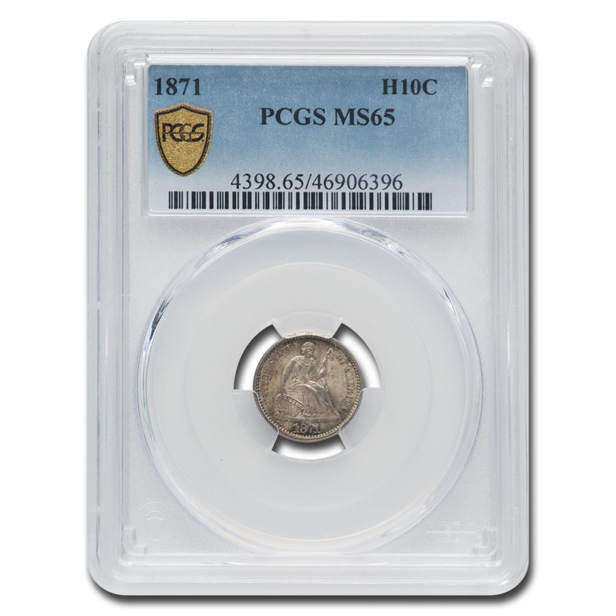 1871 Seated Liberty Half Dime MS-65 PCGS