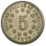 1871 Shield Nickel AU