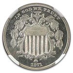1871 Shield Nickel PF-66 Cameo NGC CAC