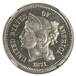 1871 Shield Nickel PF-66 Cameo NGC