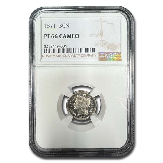 1871 Shield Nickel PF-66 Cameo NGC 1871 Shield Nickel PF-66 Cameo NGC