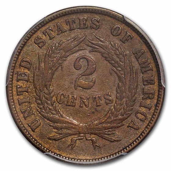 1871 Two Cent Piece AU 1871 Two Cent Piece AU