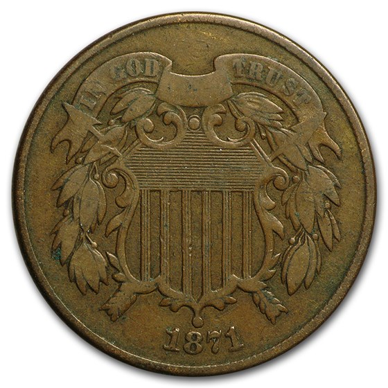 1871 Two Cent Piece Fine 1871 Two Cent Piece Fine