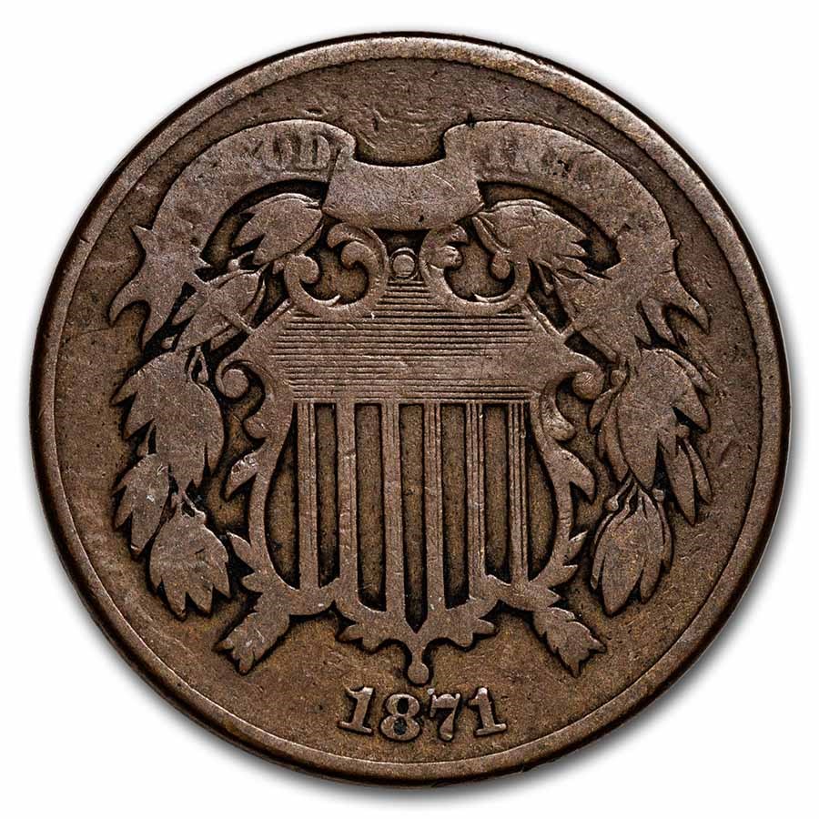 1871 Two Cent Piece VG