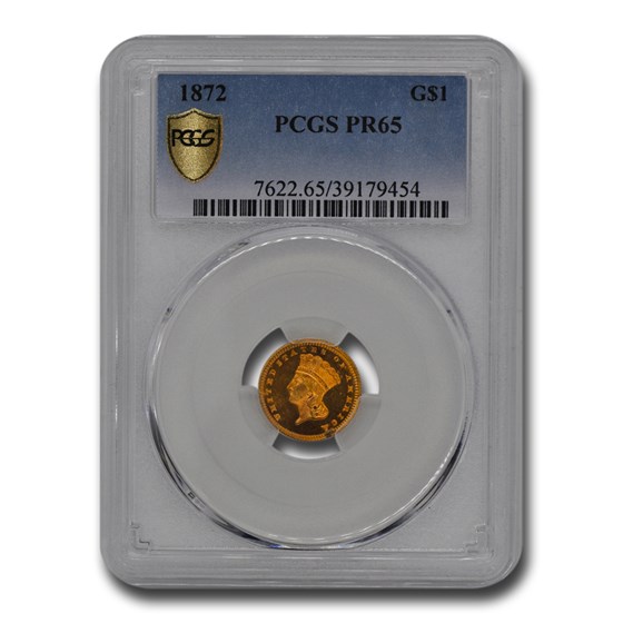 1872 $1 Indian Head Gold Dollar PR-65 PCGS 1872 $1 Indian Head Gold Dollar PR-65 PCGS