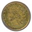 1872/1 Indian Round 25 Cent Gold AU-55 PCGS (BG-870)