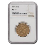 1872 $10 Liberty Gold Eagle AU-55 NGC