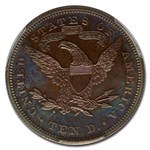 1872 $10 Pattern PR-67+ PCGS (Red/Brown, J-1248)