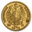 1872-1873 Germany Gold 20 Marks Württemberg Karl Avg Circ