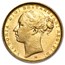 1872-1887-M Australia Gold Sovereign Young Victoria AU