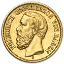 1872-1895 Germany Gold 20 Marks Baden Friedrich Avg Circ