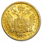 1872-1914 Austria Gold 1 Ducat Francis Joseph I AU-BU